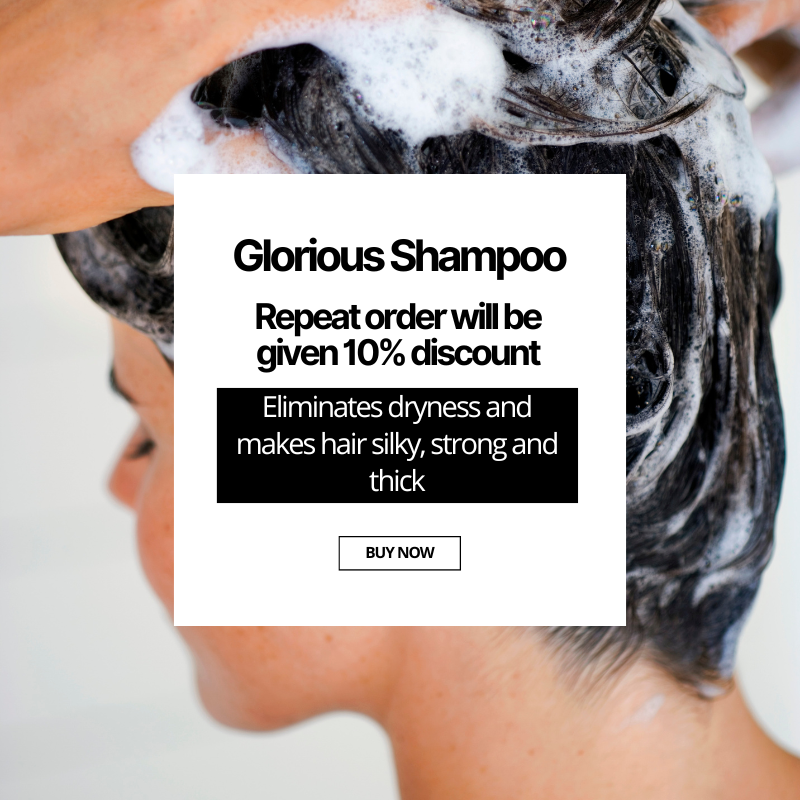 GLORIOUS HAIR SHAMPOO 100% NATURAL.
